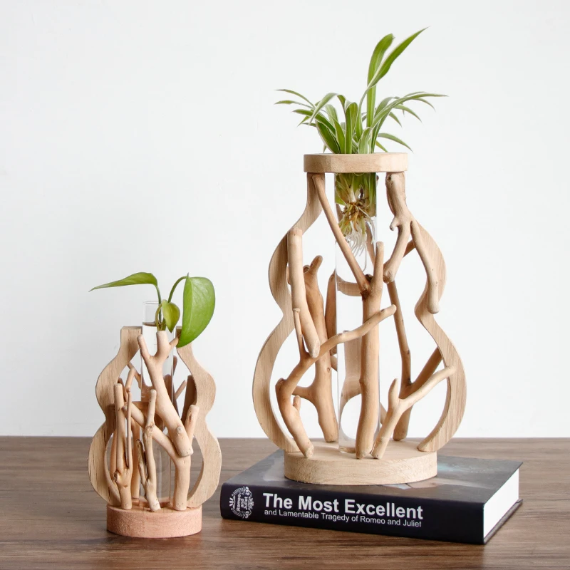Pure Handmade Wooden Vase Decorated with Solid Wood Flower Pot for Water Planting Creative Desktop Decorative Vase
Pure Handmade Wooden Vase Decorated with Solid Wood Flower Pot for Water Planting Creative Desktop Decorative Vase