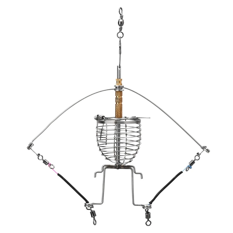 1 Pc High Quality Stainless Steel Fishing Feeder Automatic Tackle Multi Functional Launcher Trap Spring Cage Hook
1 Pc High Quality Stainless Steel Fishing Feeder Automatic Tackle Multi Functional Launcher Trap Spring Cage Hook