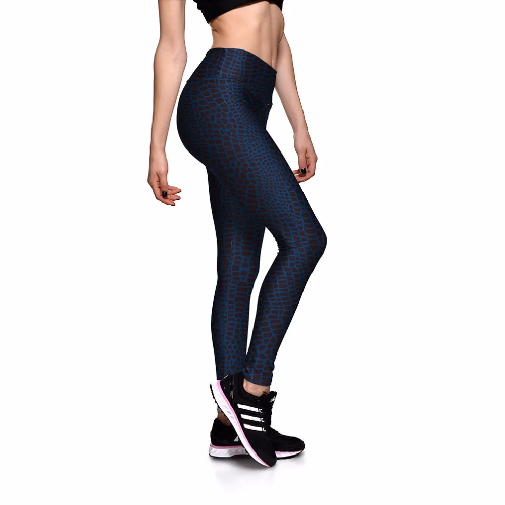 2017 Summer Style Women's Sexy Leggings Blue Leopard 3D Print Women High waist Pants Trousers Ropa Mujer plus size | Женская одежда