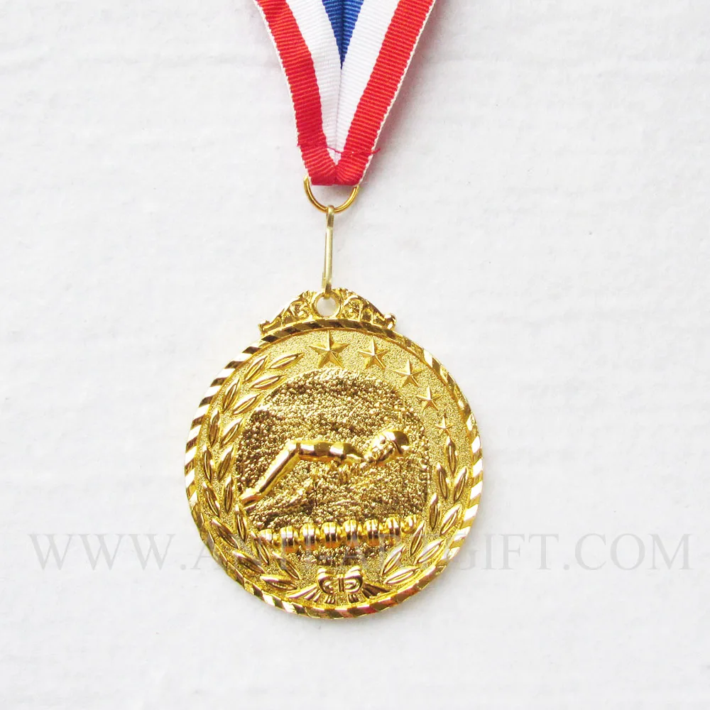 Customized 2021 new gold medals die struck with ribbon for sports award high quality No MOQ
Customized 2021 new gold medals die struck with ribbon for sports award high quality No MOQ