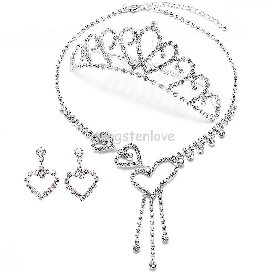 New Gorgeous Wedding Bridal Sets Cz Love Heart Charm Necklace & Tiara Bride Hair Headpiece Front Crown & Earrings Jewelry Set
New Gorgeous Wedding Bridal Sets Cz Love Heart Charm Necklace & Tiara Bride Hair Headpiece Front Crown & Earrings Jewelry Set