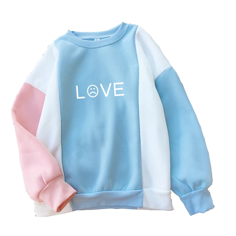 Kawaii Hoodies Autumn Winter Fleece Letter Women Casual Harajuku Spell Color Splicing Raglan Top Hooded Sweatshirt Woman Clothes
Kawaii Hoodies Autumn Winter Fleece Letter Women Casual Harajuku Spell Color Splicing Raglan Top Hooded Sweatshirt Woman Clothes