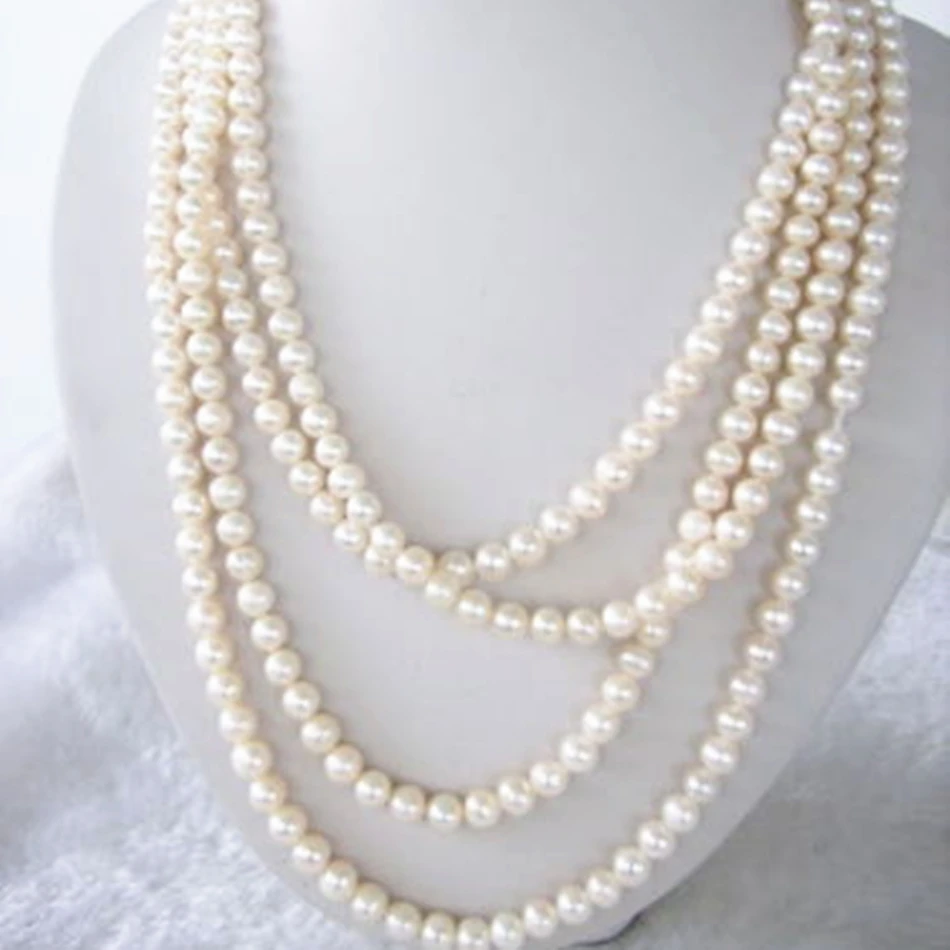 Top quality 7-8mm white natural cultured freshwater fashion pearl round beads diy necklace for women chain jewelry 70 inch BV146
Top quality 7-8mm white natural cultured freshwater fashion pearl round beads diy necklace for women chain jewelry 70 inch BV146