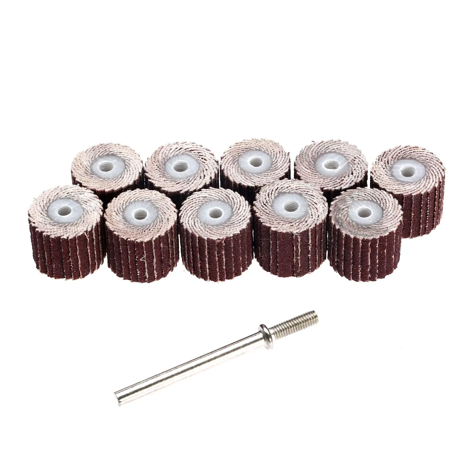 10pcs Hot Sale 240-Grit Brush Grinding Tool Flap Wheels Brush Sanding Dremel Accessories for Rotary Tool 12 x 12 x 3mm
10pcs Hot Sale 240-Grit Brush Grinding Tool Flap Wheels Brush Sanding Dremel Accessories for Rotary Tool 12 x 12 x 3mm