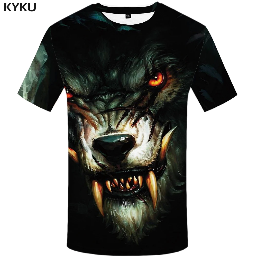 KYKU Wolf T Shirt Men Fangs Black Tshirt Eye 3d Print T-shirt Funny T Shirts Sexy Cool Mens Clothing Slim 2018 New Summer Tops
KYKU Wolf T Shirt Men Fangs Black Tshirt Eye 3d Print T-shirt Funny T Shirts Sexy Cool Mens Clothing Slim 2018 New Summer Tops