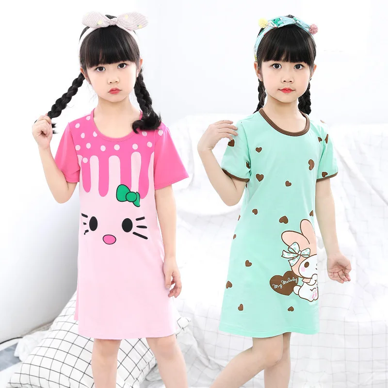 Cotton Nightdress Little Teen Girls Pajamas Dresses Children Cartoon Summer Nightgown Home Clothes Kids Sleepwear Gecelik
Cotton Nightdress Little Teen Girls Pajamas Dresses Children Cartoon Summer Nightgown Home Clothes Kids Sleepwear Gecelik