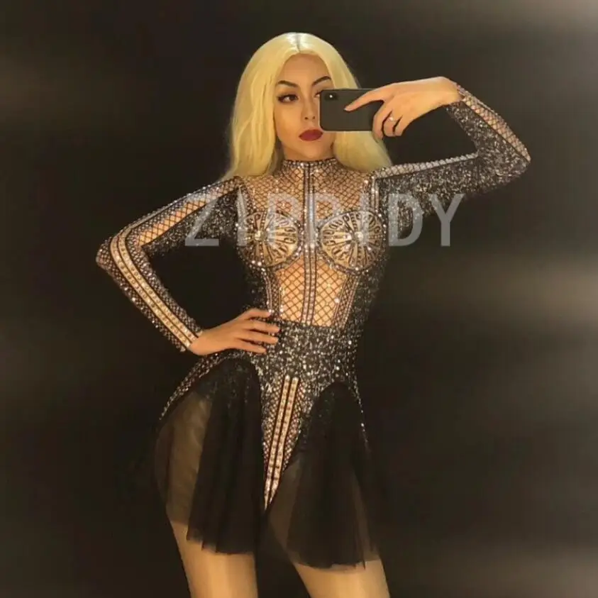 Glisten Silver Rhinestones Stretch Bodysuit Women's Party Dance Clothes Nightclub Celebrate Outfit Female Singer Show Outfit
Glisten Silver Rhinestones Stretch Bodysuit Women's Party Dance Clothes Nightclub Celebrate Outfit Female Singer Show Outfit