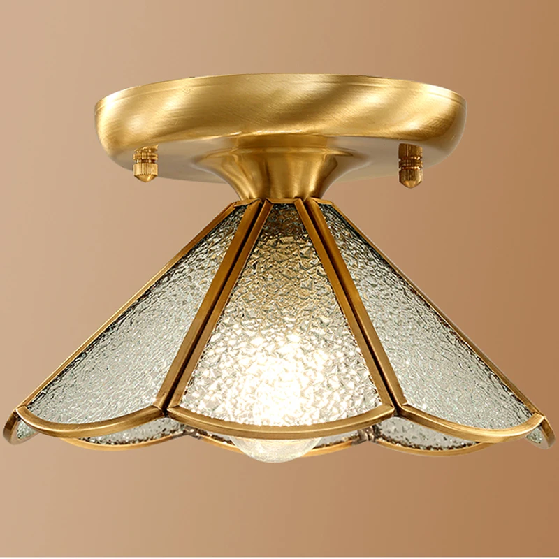 Modern Retro Glass Lampshade Ceiling Lamp European Vintage Copper Flush Mount Lights Living Room Dining Room Light Fixture CL208
Modern Retro Glass Lampshade Ceiling Lamp European Vintage Copper Flush Mount Lights Living Room Dining Room Light Fixture CL208