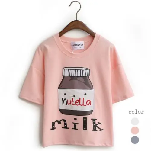 Harajuku Simple Cute Women's Milk Bottle T-shirt Tops Summer Short Sleeve Casual Tee Mori Girl
Harajuku Simple Cute Women's Milk Bottle T-shirt Tops Summer Short Sleeve Casual Tee Mori Girl