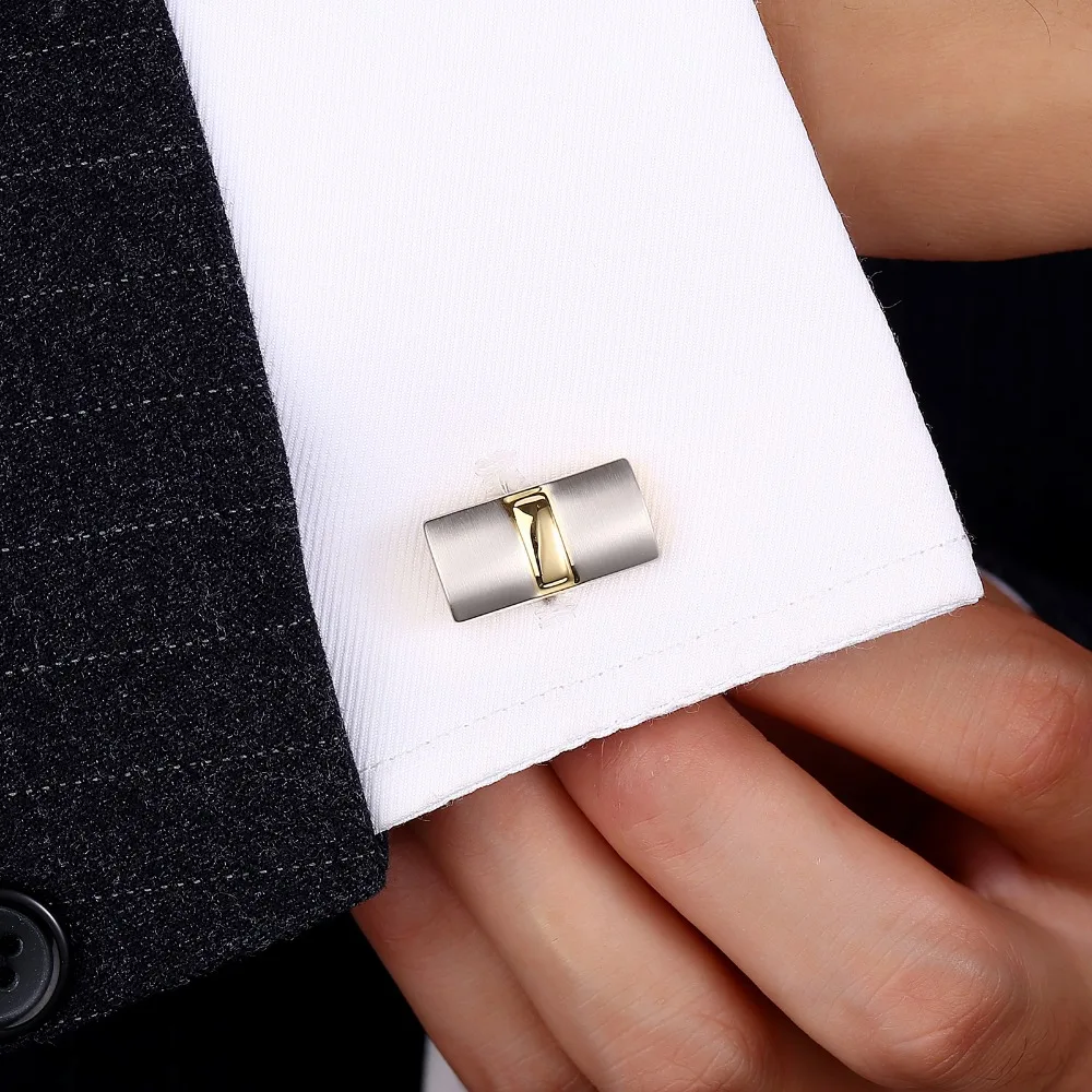 

Cufflinks and Tie Clips Mens Set Gold Cufflink Set Tie Pins for Men Cuff Links Band High-grade Anchor Sleeve Best Man Bar QiQiWu