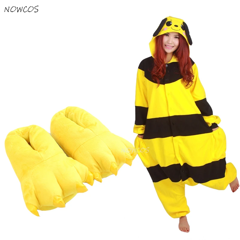 Adult Women Men Bee New Costumes Paws Shoes Cartoon Honeybee Onesies Cosplay Pajamas Sleepwear Winter Pyjamas Halloween Party
Adult Women Men Bee New Costumes Paws Shoes Cartoon Honeybee Onesies Cosplay Pajamas Sleepwear Winter Pyjamas Halloween Party