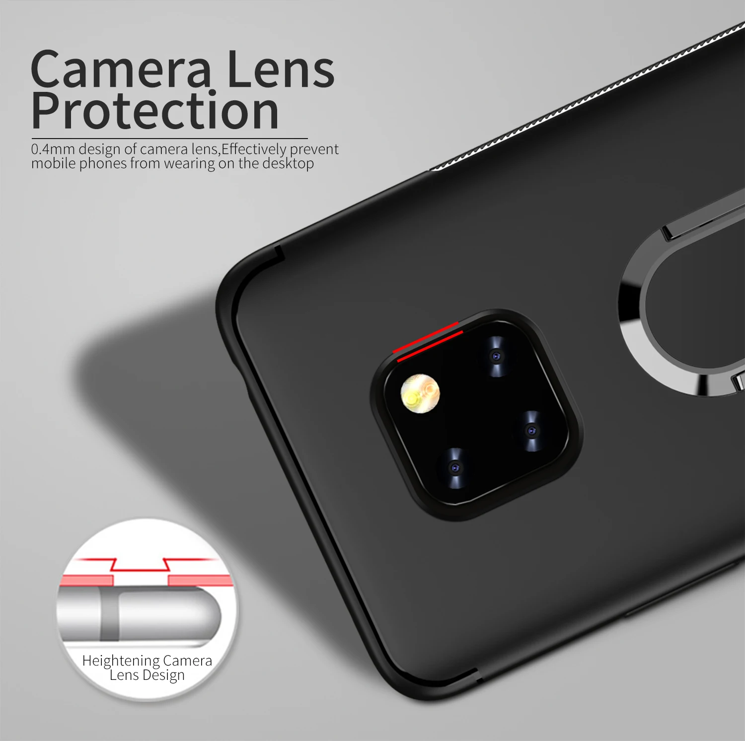 Quakeproof Чехол-держатель для Huawei Mate 20 P20 Lite магнитное автомобильное кольцо мягкая