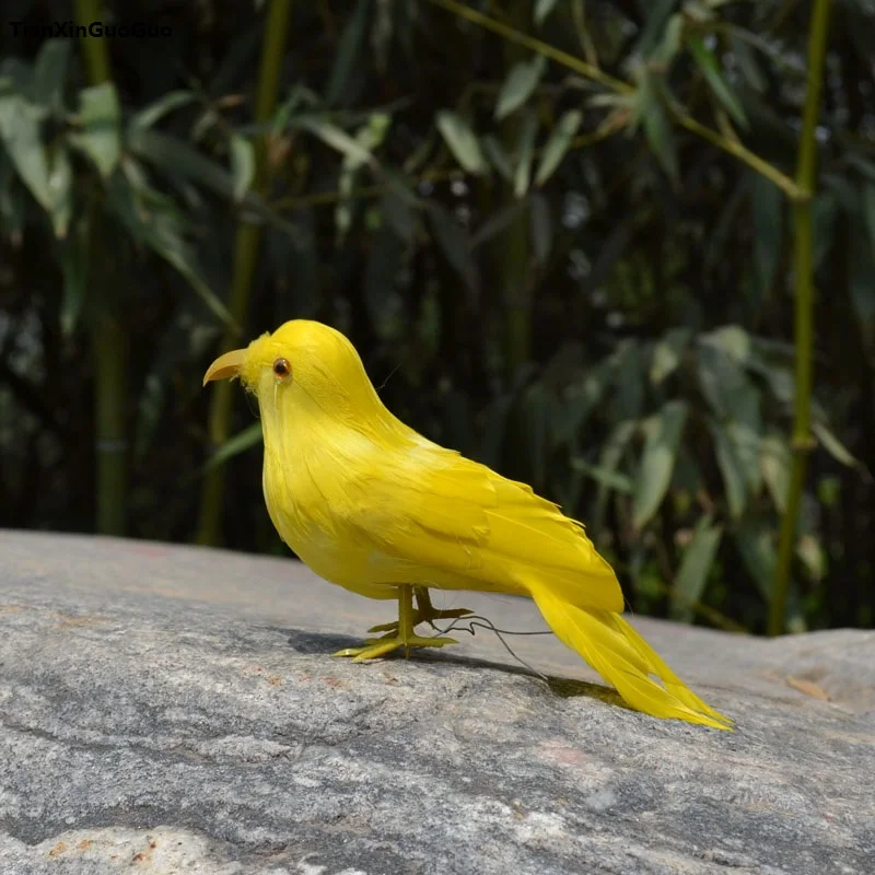 about 12cm simulation bird hard model polyethylene&yellow feathers bird prop handicraft garden decoration gift s1096
about 12cm simulation bird hard model polyethylene&yellow feathers bird prop handicraft garden decoration gift s1096