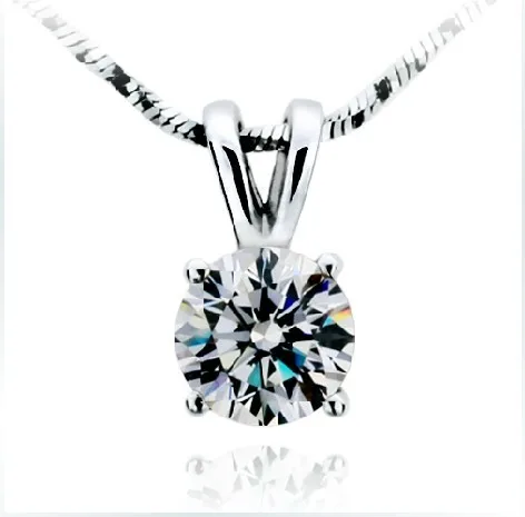 V-Model 2Ct 8.0mm G-H Color Round Cut Diamond Pendant Solid 925 sterling silver Necklace with Free Chain Well Nice Jewelry
V-Model 2Ct 8.0mm G-H Color Round Cut Diamond Pendant Solid 925 sterling silver Necklace with Free Chain Well Nice Jewelry