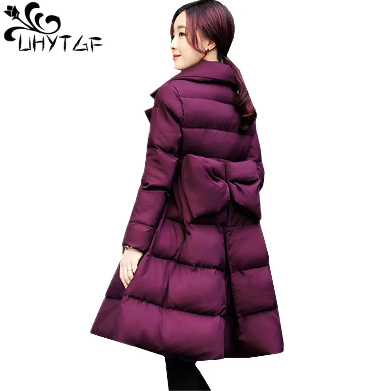 UHYTGF Winter Jacket Women Parka Down Jacket Thicken Warm Outerwear Bow Slim Skirt Style Lapel Korean Female Cotton Coat 1001
UHYTGF Winter Jacket Women Parka Down Jacket Thicken Warm Outerwear Bow Slim Skirt Style Lapel Korean Female Cotton Coat 1001