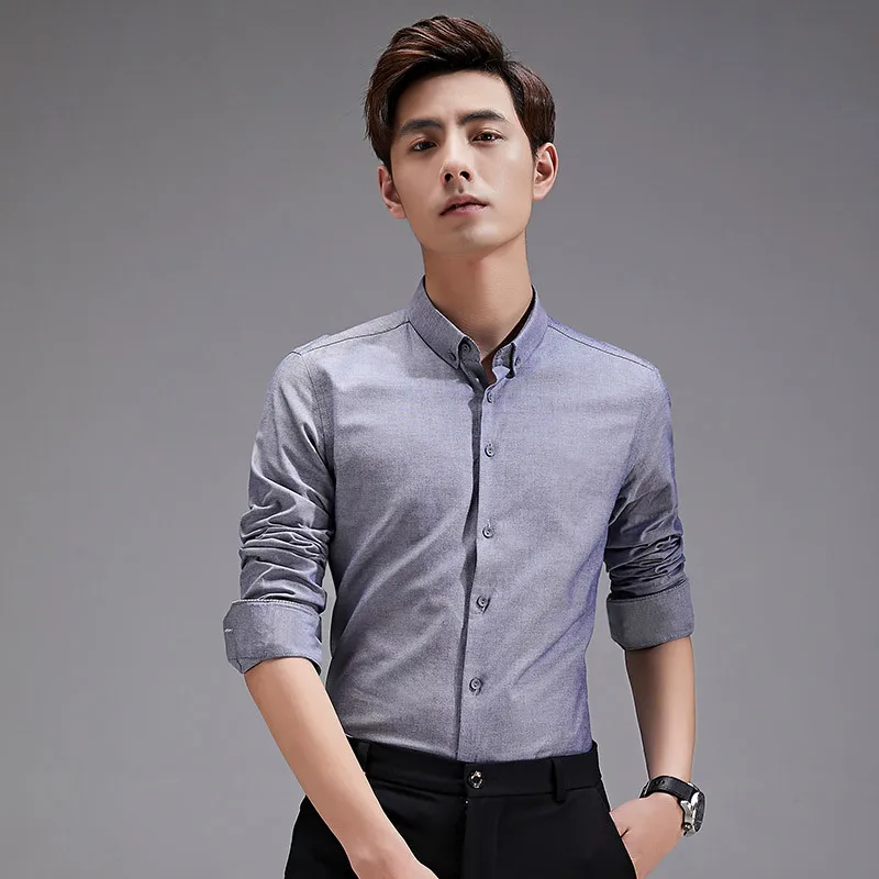 2019 Mens Long Sleeve Shirt Dress Up Professional Shirt Long Sleeve Mens Slim Fit Shirt Solid Color Men Business Dress Shirt
2019 Mens Long Sleeve Shirt Dress Up Professional Shirt Long Sleeve Mens Slim Fit Shirt Solid Color Men Business Dress Shirt