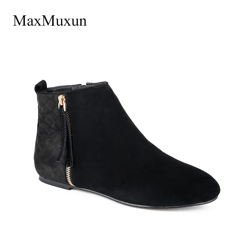 MaxMuxun Women Booties Classic Black Flat Heel Ankle Boots For Women Spring Autumn Fashion Ladies Black Boots Causal Short Boot
MaxMuxun Women Booties Classic Black Flat Heel Ankle Boots For Women Spring Autumn Fashion Ladies Black Boots Causal Short Boot