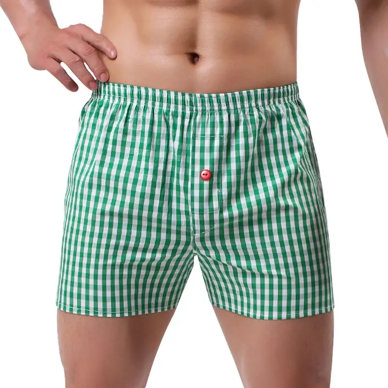 Мужские летние клетчатые шорты с принтом пижамы для дома пляжные повседневные