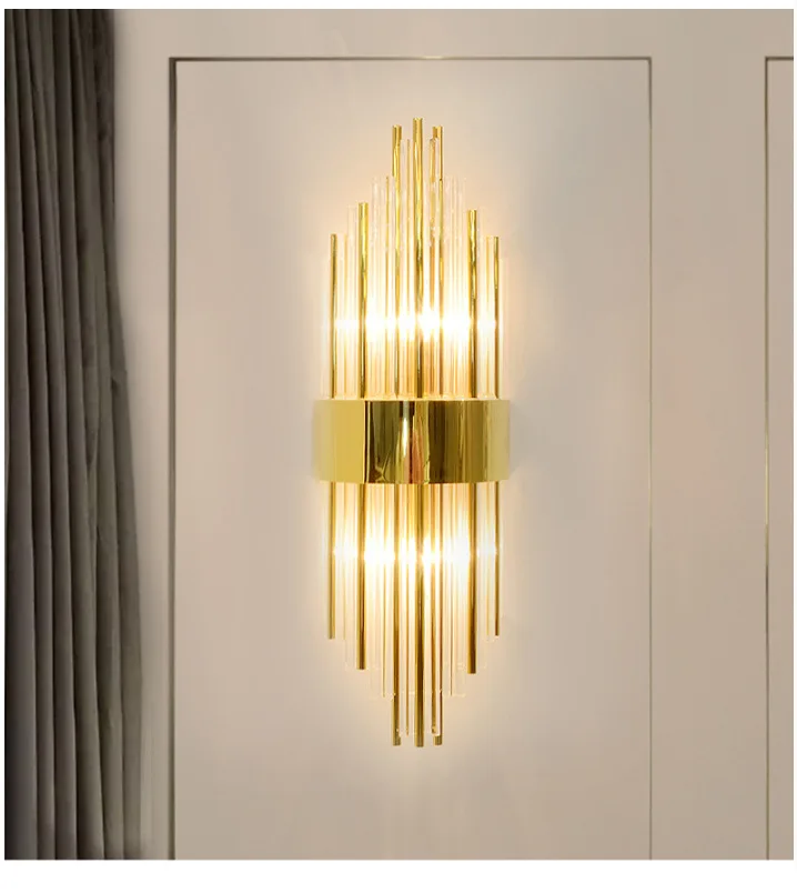 Creative Golden Luxury Indoor Living Room Crystal Wall Lamp Bedside Lamp Led Post Modern Classic Hotel Aisle Corridor Light
Creative Golden Luxury Indoor Living Room Crystal Wall Lamp Bedside Lamp Led Post Modern Classic Hotel Aisle Corridor Light