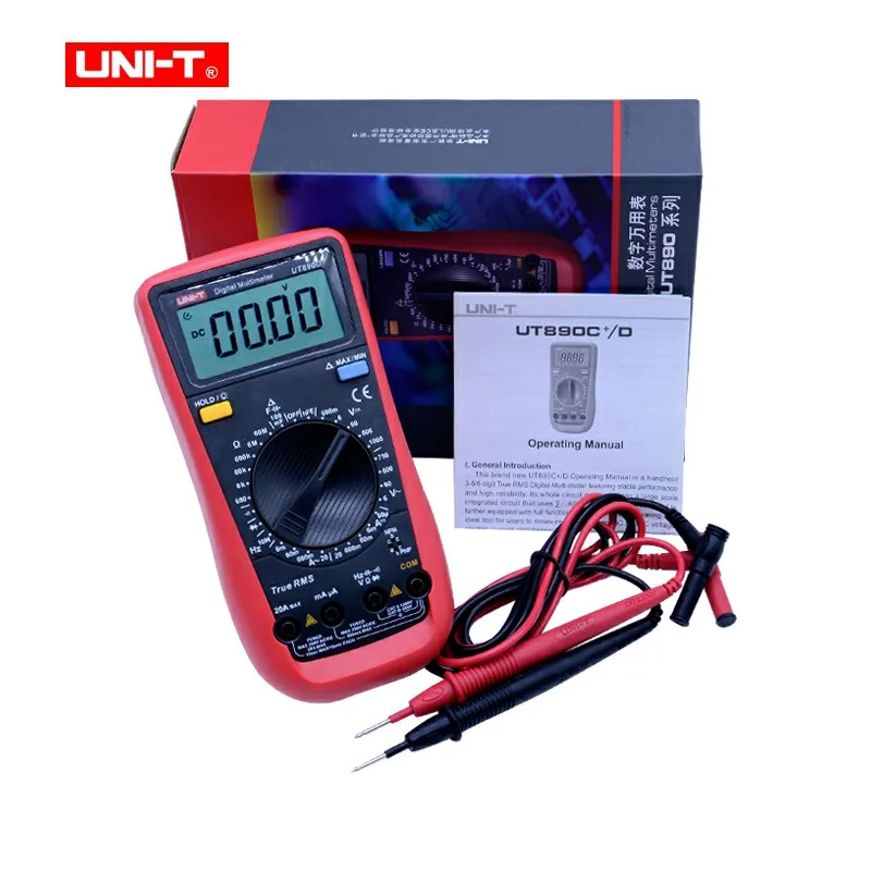 UNI-T UT890D Digital Multimeter True RMS AC/DC frequency multimeter Ammeter Multitester+Gift
UNI-T UT890D Digital Multimeter True RMS AC/DC frequency multimeter Ammeter Multitester+Gift