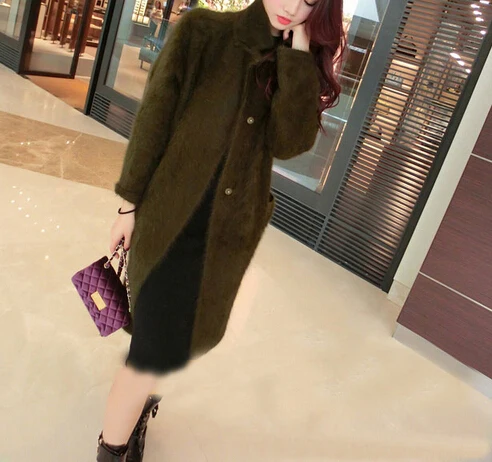 Роскошное длинное Норковое кашемировое пальто для женщин модное натуральное опт