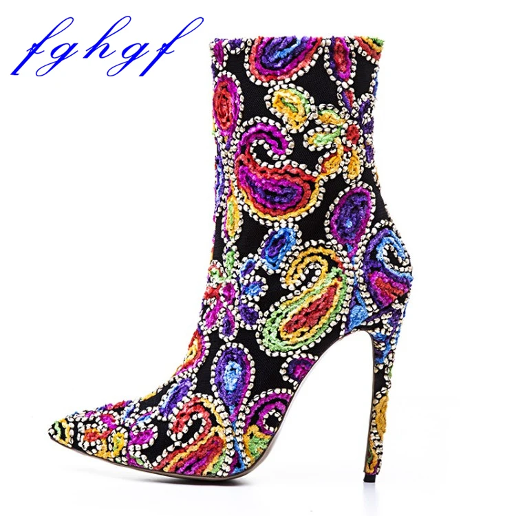 Fghgf 2018 12CM high, pointed, stylish, sexy, colorful mesh nude boots, sizeUS 5-11
Fghgf 2018 12CM high, pointed, stylish, sexy, colorful mesh nude boots, sizeUS 5-11