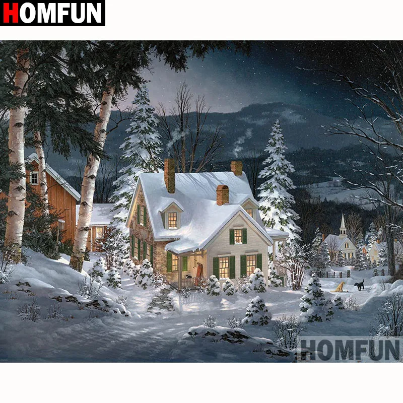 HOMFUN Paint With Diamond Embroidery "House landscape" Diamond Painting Full Square Round Picture Of Rhinestone Decor A18108
HOMFUN Paint With Diamond Embroidery "House landscape" Diamond Painting Full Square Round Picture Of Rhinestone Decor A18108