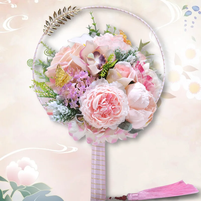 Romantic Pink Artificial Flowers Wedding Bouquets 2019 with Rhinestone Bridal Bouquet Fan Wedding Accessories bouquet de mariage
Romantic Pink Artificial Flowers Wedding Bouquets 2019 with Rhinestone Bridal Bouquet Fan Wedding Accessories bouquet de mariage
