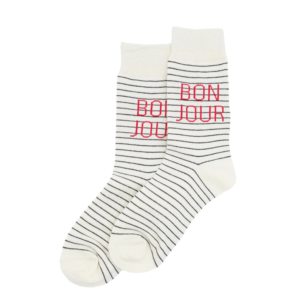 Women's Spring Autumn Harajuku Style Japanese Cotton Crew Socks Fashion Street Wild White Black Stripes Letters Fun Happy Socks
Women's Spring Autumn Harajuku Style Japanese Cotton Crew Socks Fashion Street Wild White Black Stripes Letters Fun Happy Socks