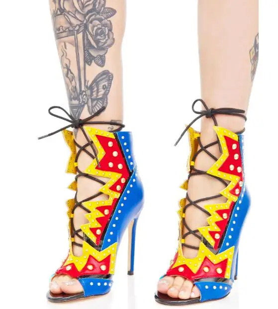 2018 Summer Newest Mixed Color Leather Women Lace Up Sandals Sexy Peep Toe Ladies Fashion High Heels Super Hot Party Shoes
2018 Summer Newest Mixed Color Leather Women Lace Up Sandals Sexy Peep Toe Ladies Fashion High Heels Super Hot Party Shoes