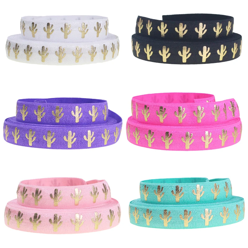 10Yards 5/8" 15mm Gold Foil Catus Printed FOE Fold Over Elastic Ribbon For Hair Tie Headwear Hair Accessories
10Yards 5/8" 15mm Gold Foil Catus Printed FOE Fold Over Elastic Ribbon For Hair Tie Headwear Hair Accessories