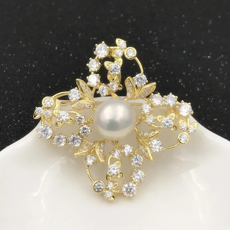 S925 Sterling Silver Flowers&Butterfly Design Pearl Breastpin Accessory Women DIY Pearl Brooches Jewelry Findings 3Pcs/Lot
S925 Sterling Silver Flowers&Butterfly Design Pearl Breastpin Accessory Women DIY Pearl Brooches Jewelry Findings 3Pcs/Lot