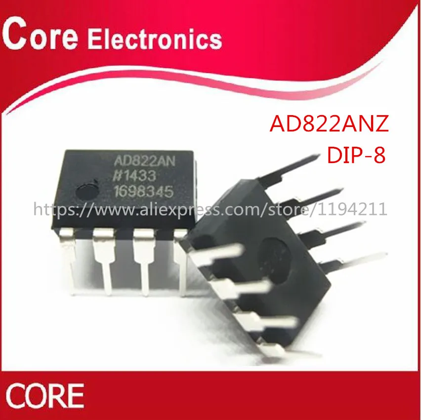 20 шт./лот AD822ANZ AD822AN AD822 DIP8 IC OPAMP GP 1 9 MHZ RRO 8DIP IC|Интегральные схемы| |