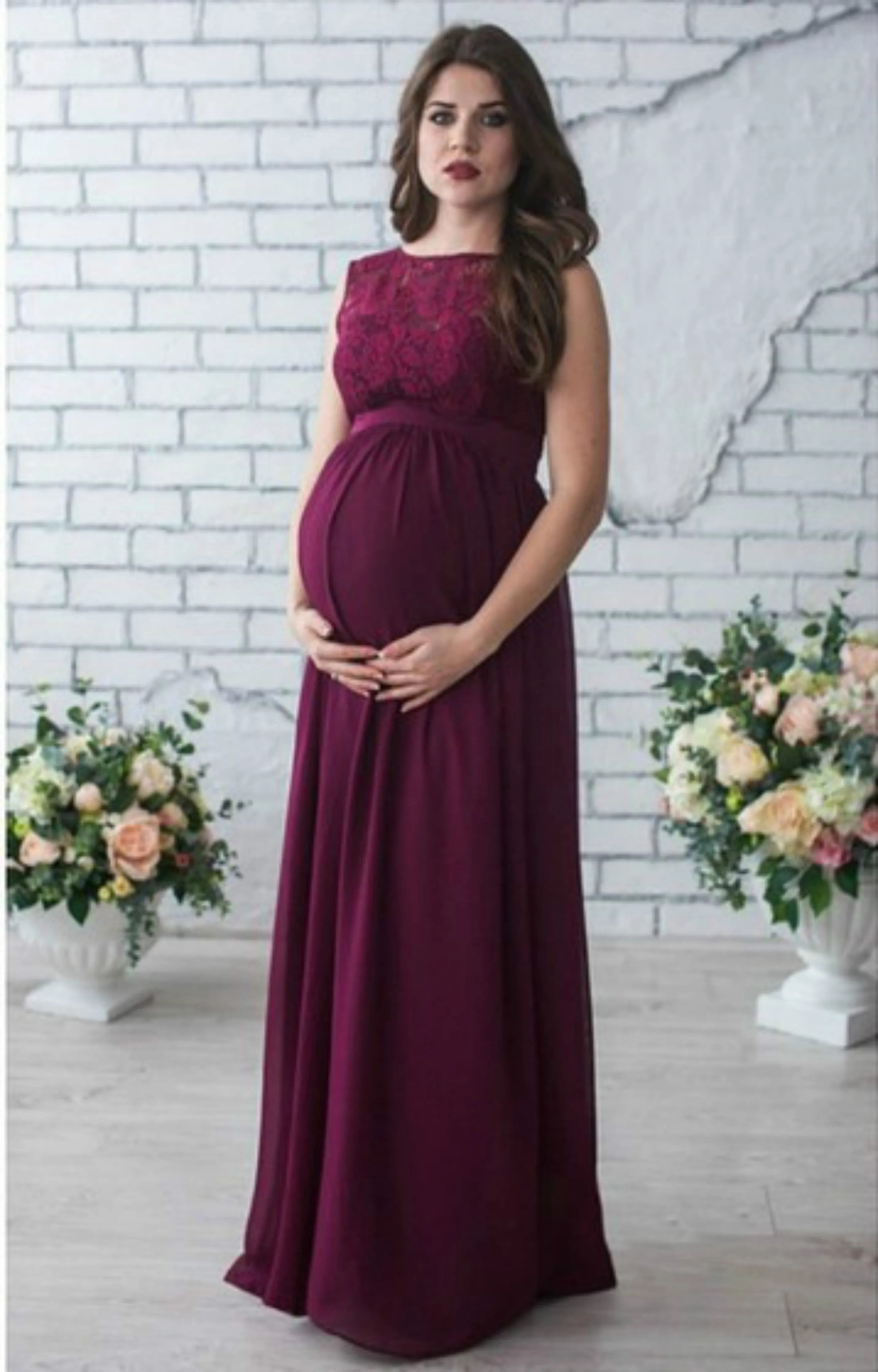 Spring and summer pregnant women dress round neck sleeveless lace maternity dress
Spring and summer pregnant women dress round neck sleeveless lace maternity dress