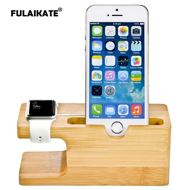 FULAIKATE Bamboo Wood Stand for Apple Watch Desk Stand for iPhone 8 Plus Tablet PC Mobile Phone Nightstand Dock Station
FULAIKATE Bamboo Wood Stand for Apple Watch Desk Stand for iPhone 8 Plus Tablet PC Mobile Phone Nightstand Dock Station