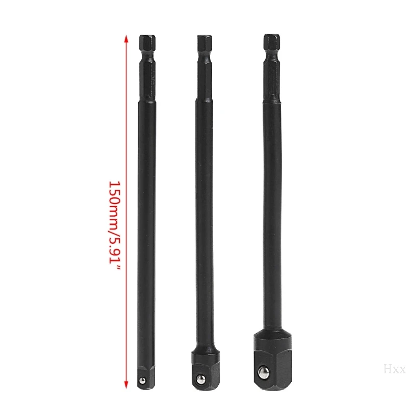 SAILFLO 3 Pcs Socket Adapter Set Hex Shank To 1/4 3/8 1/2 Inch Impact Driver Drill Bits
SAILFLO 3 Pcs Socket Adapter Set Hex Shank To 1/4 3/8 1/2 Inch Impact Driver Drill Bits