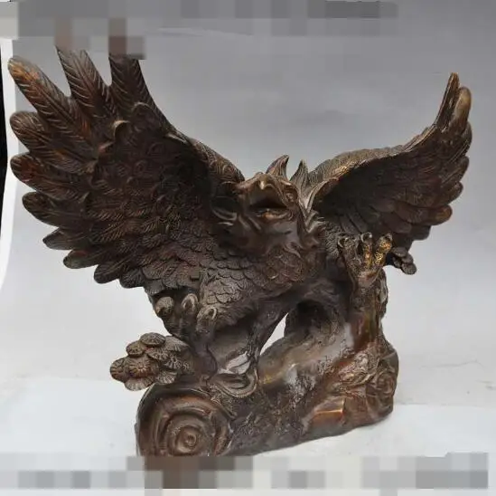 Free shipping Free shipping S02100 china fengshui bronze Pine animal Eagle Hawk bird king Unfold Wing flying statue
Free shipping Free shipping S02100 china fengshui bronze Pine animal Eagle Hawk bird king Unfold Wing flying statue