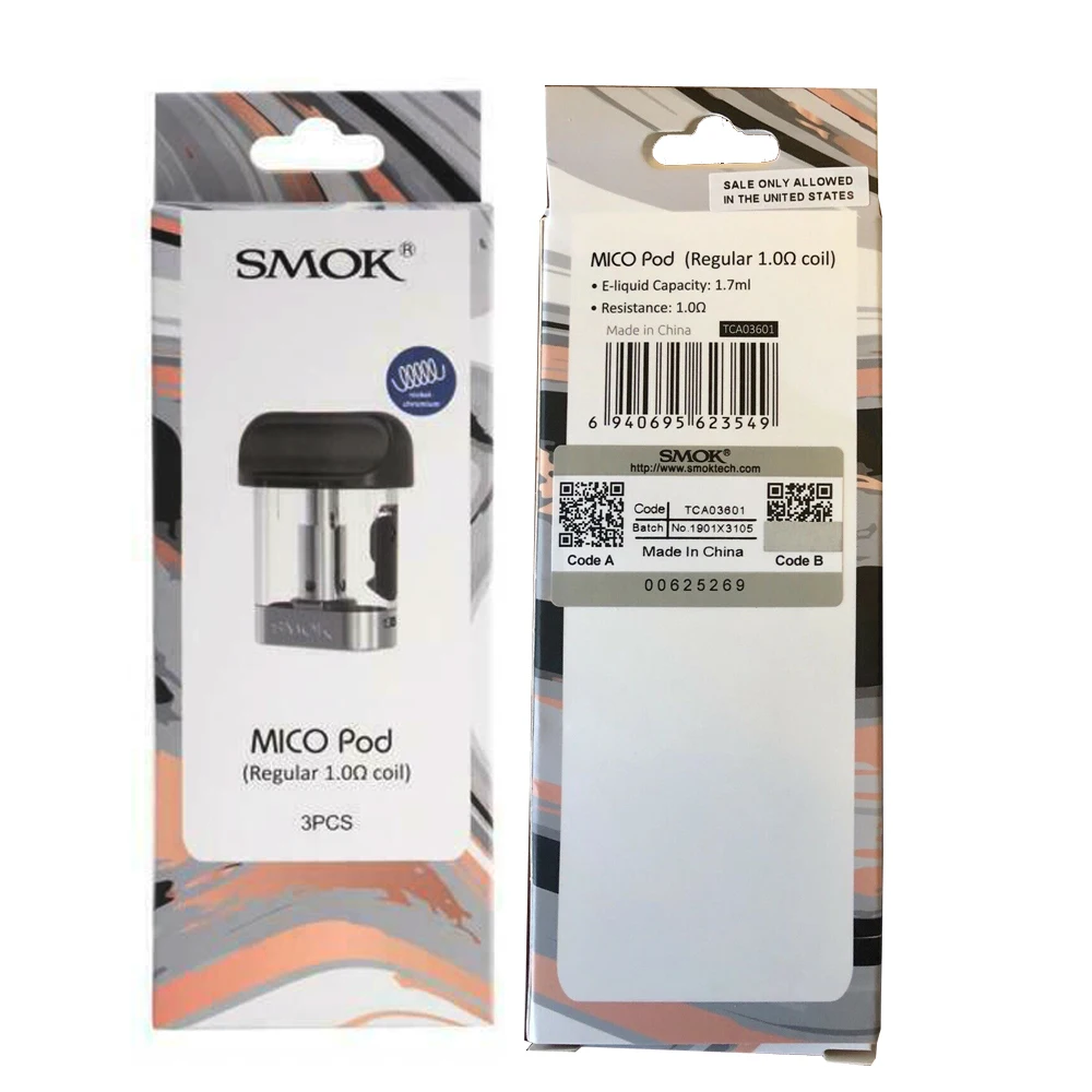 Original SMOK Mico Regular Mesh Ceramic Coil Head Resistance Core for MICO Ectronic E Cigarette Vape Pen Pod Vaporizer Atomizer |