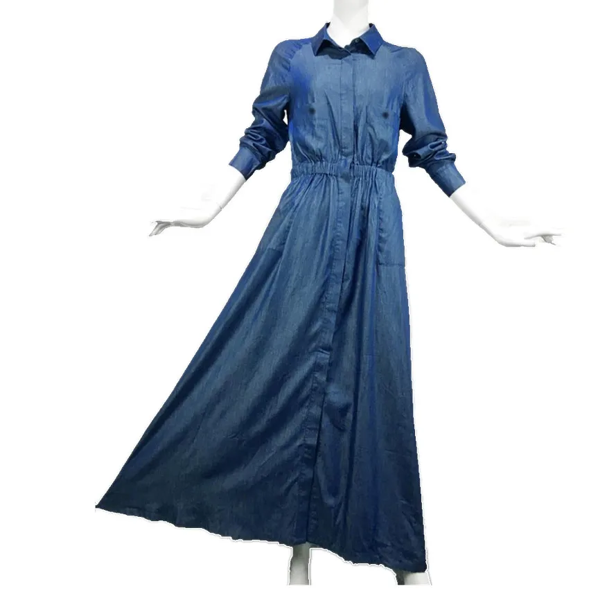 Spring autumn Elegant Work OL denim dress Women Casual Lapel Long Sleeve Long Shirt dress plus size
Spring autumn Elegant Work OL denim dress Women Casual Lapel Long Sleeve Long Shirt dress plus size