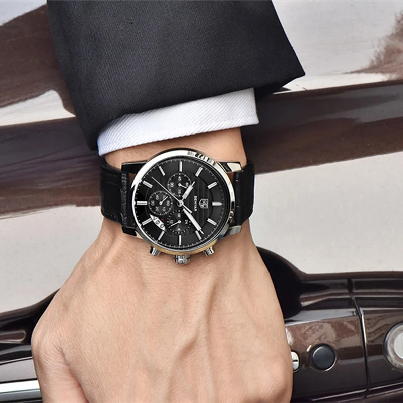 BENYAR Watch Men Waterproof Chronograph Business Dress Man's Watches Date Quartz Wristwatches Male Hour relogio masculino 2017
BENYAR Watch Men Waterproof Chronograph Business Dress Man's Watches Date Quartz Wristwatches Male Hour relogio masculino 2017