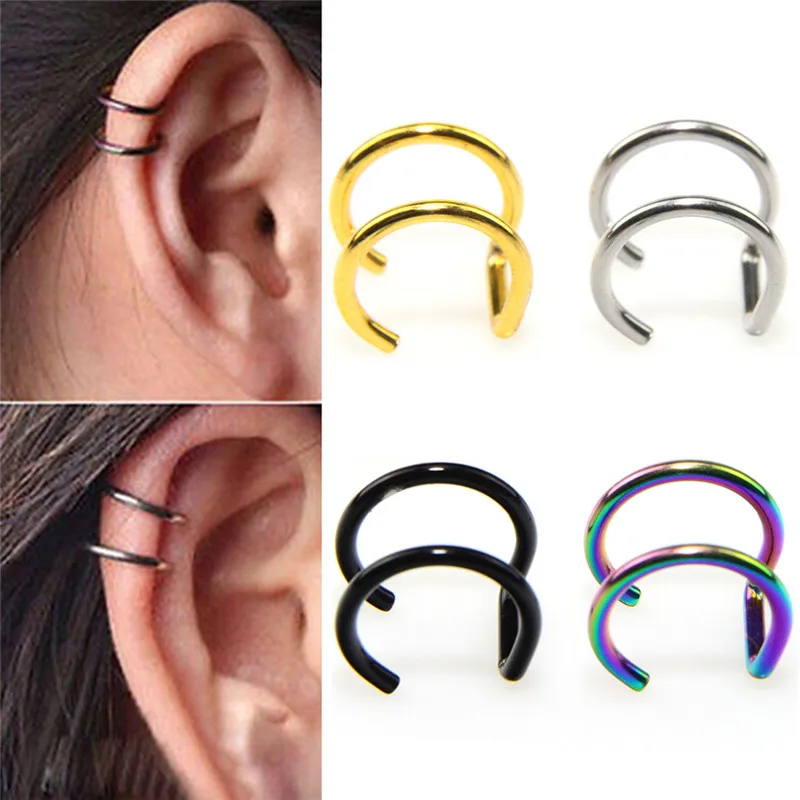 1 Pair New Fashion Simple Punk Rock Style Earrings Without Piercing Holder Hollow U Pattern Statement Jewelry Neutral 4 Colors
1 Pair New Fashion Simple Punk Rock Style Earrings Without Piercing Holder Hollow U Pattern Statement Jewelry Neutral 4 Colors