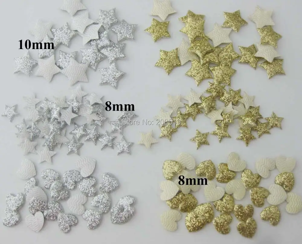 PANVWS Glitter Gold/Silver patches padded 100pcs 8MM/10MM Mini Star/Heart shape DIY Craft scrapbooking small accessories
PANVWS Glitter Gold/Silver patches padded 100pcs 8MM/10MM Mini Star/Heart shape DIY Craft scrapbooking small accessories