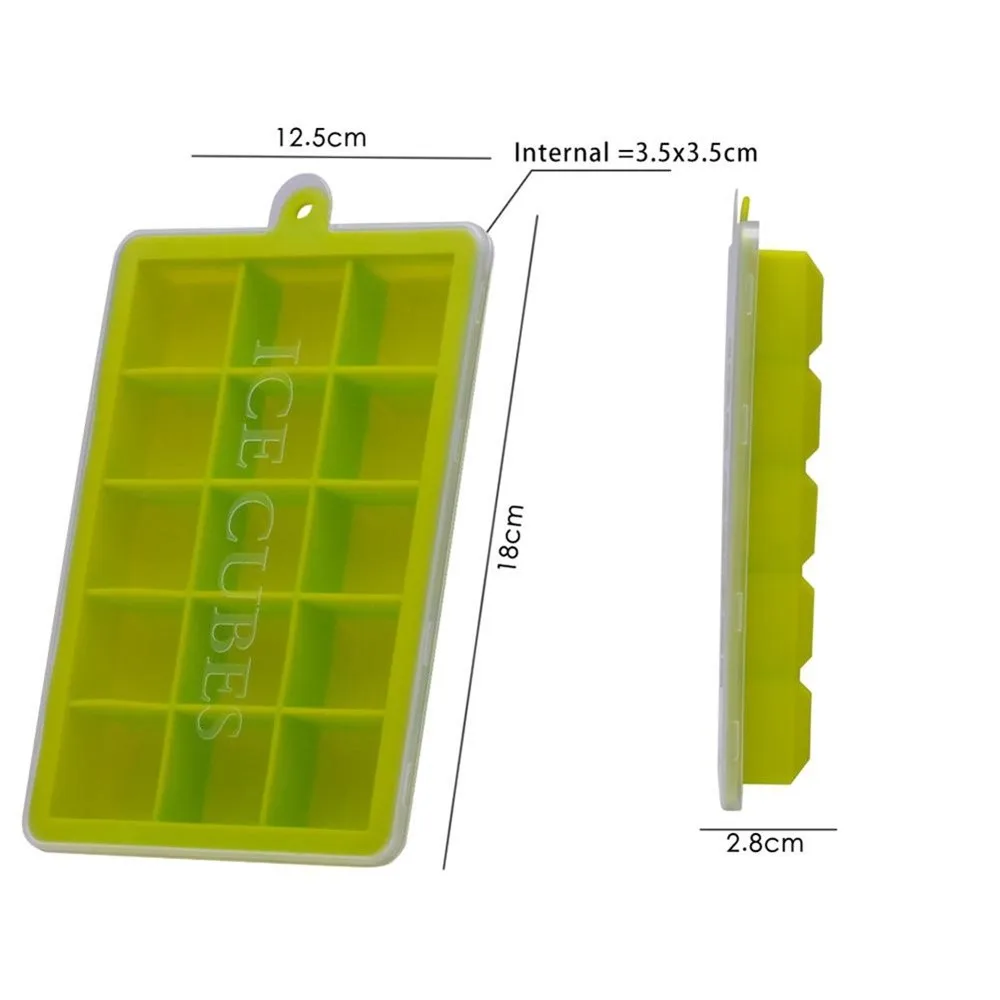15 Grid Creative Silicone Ice Tray Ice Cream Tools Home DIY Ice Cube Mold Square Shape Ice Cream Maker Kitchen Bar Accessories
15 Grid Creative Silicone Ice Tray Ice Cream Tools Home DIY Ice Cube Mold Square Shape Ice Cream Maker Kitchen Bar Accessories