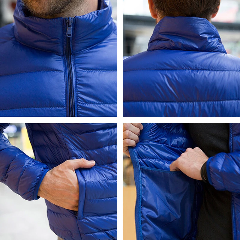 Outdoor 50% White Duck Down jacket Winter Men's new thin collar down jacket 014