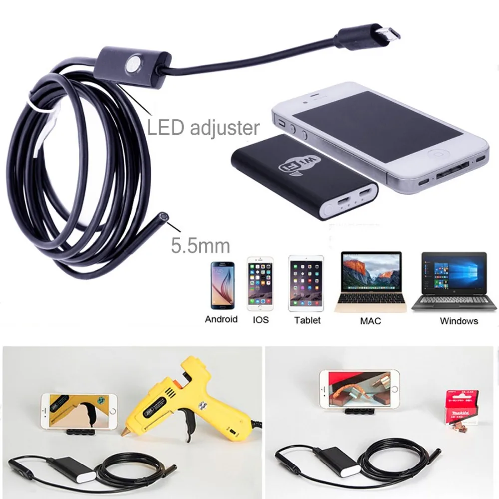USB эндоскоп 5 мм с поддержкой Wi Fi 720 МП P|camera for phone|endoscope iosphone camera |