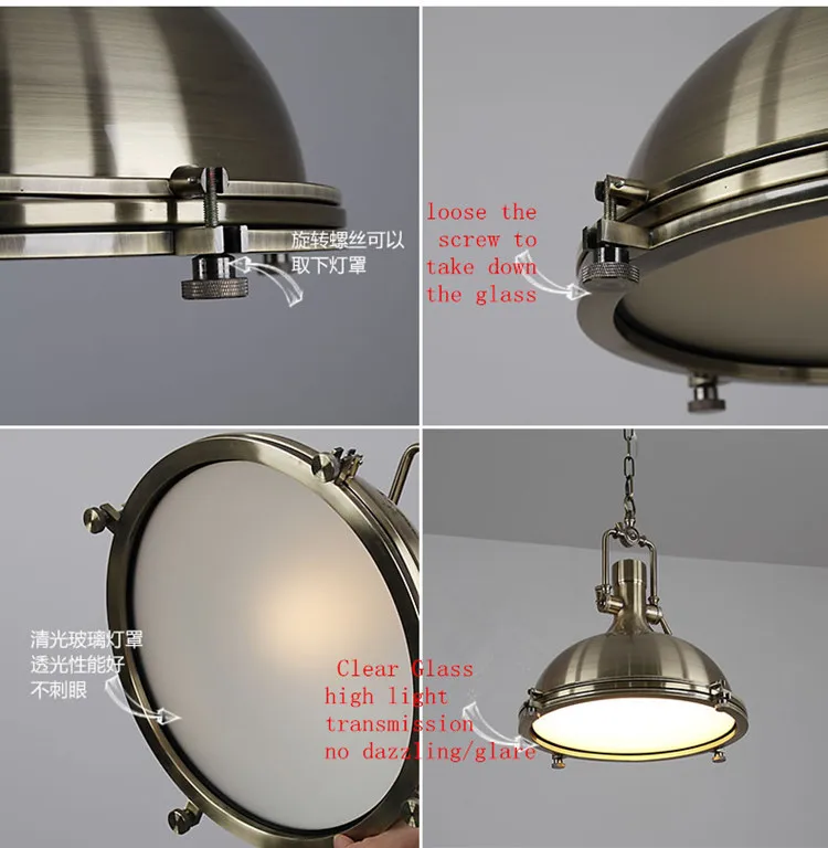 Vintage Lamp American Style E27,Copper/Chrome/Black Pendant Lamps With Glass,RH Loft Coffee Bar Restaurant Kitchen Pendant Light
Vintage Lamp American Style E27,Copper/Chrome/Black Pendant Lamps With Glass,RH Loft Coffee Bar Restaurant Kitchen Pendant Light