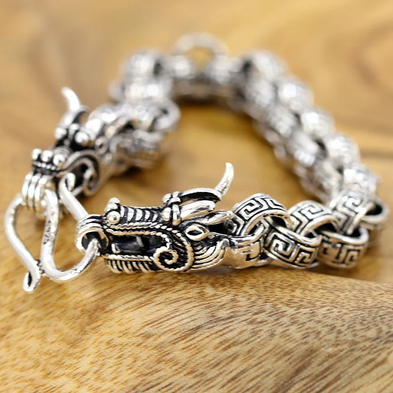 New Limited Pure Silver Dragon Bracelet Band Fine Jewelry S925 Silver Chian Band Men Cool Chinses Dragon Hand Chain Bangle
New Limited Pure Silver Dragon Bracelet Band Fine Jewelry S925 Silver Chian Band Men Cool Chinses Dragon Hand Chain Bangle