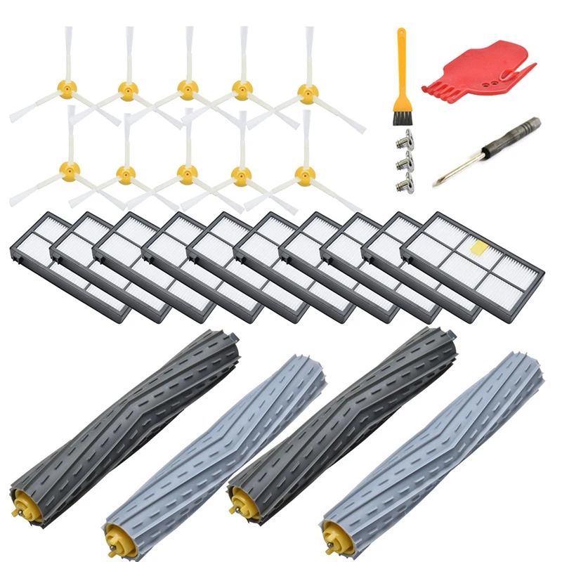 Replacement Accessory Kit For Irobot Roomba 800 Series 850 860 861 866 870 880 890 900 Series 960 980,10 Filter,10 Side Brush
Replacement Accessory Kit For Irobot Roomba 800 Series 850 860 861 866 870 880 890 900 Series 960 980,10 Filter,10 Side Brush
