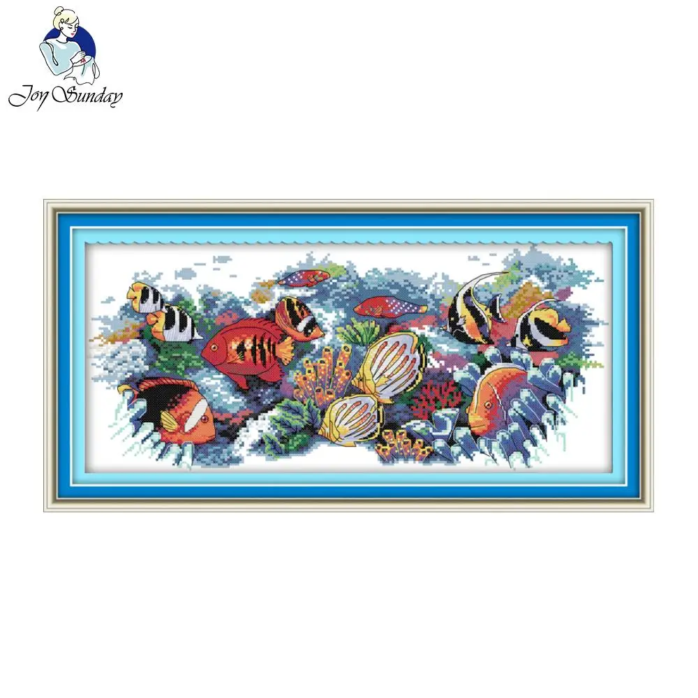 Joy Sunday Needlework DIY Cross Stitch Set for Embroidery Kits Printed Tropical Fish Design Factory Sale Counted Cross-Stitching
Joy Sunday Needlework DIY Cross Stitch Set for Embroidery Kits Printed Tropical Fish Design Factory Sale Counted Cross-Stitching