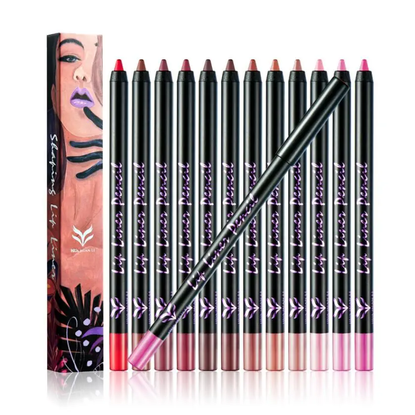 Brand HuamianLi sleek plastic lip liner Long lasting 12colors can choose lip liner matte waterproof with box 12pcs/lot
Brand HuamianLi sleek plastic lip liner Long lasting 12colors can choose lip liner matte waterproof with box 12pcs/lot